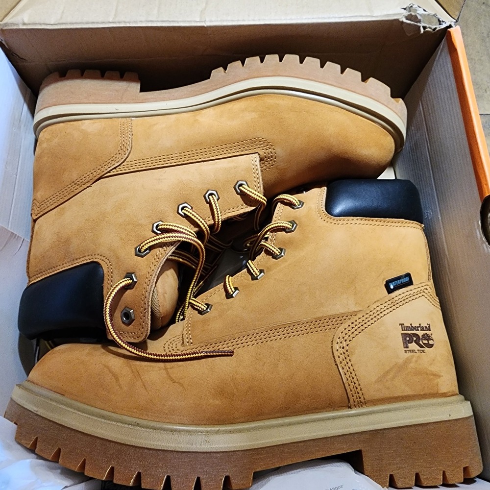 Timberland PRO Mens 6 In Direct Attach Steel Toe Waterproof Boot 065016 Wheat 11